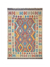 Tapis kilim en laine tissé à la main 173 x 127 cm