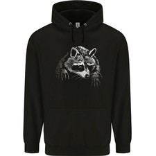 Un Raton Laveur Avec Un Masque Hoodie Pour Hommes 80% Coton