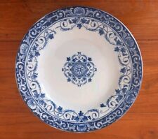 ASSIETTE PLATE ANCIENNE LONGWY MODELE LOUIS XV TERRE DE FER TBE