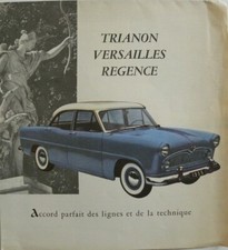 Brochure grand format SIMCA VEDETTE Trianon . Versailles .Régence  / Belgique
