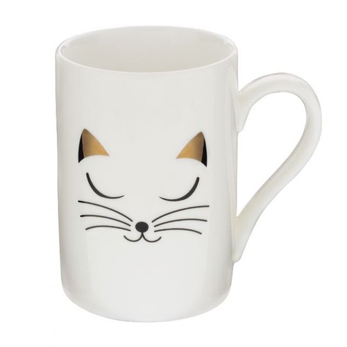 Mug pylones chat blanc tasse - blanc,