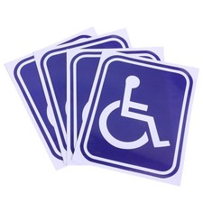  4 Pcs Stickers Handicapé