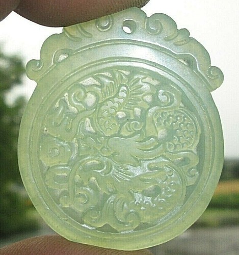 Pendentif jade vert - pendentif, en