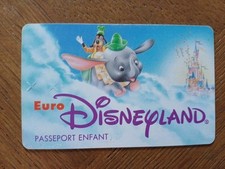 pass Euro Disney Disneyland enfant DUMBO verso VGS 00062  04/1993 B/TB