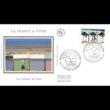 FDC soie - Les cabines de bain
