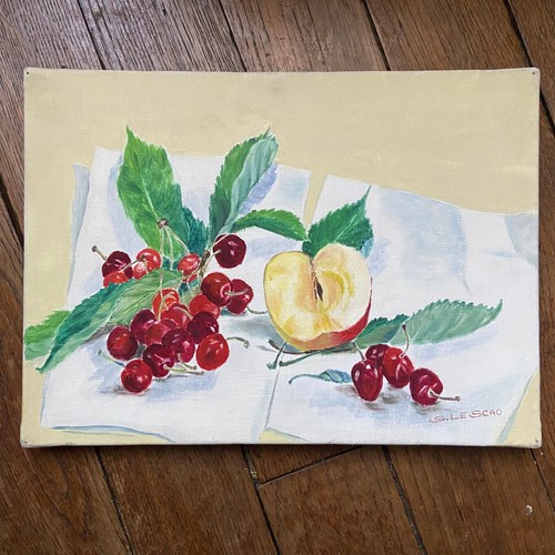 Tableau huile vintage 1980 - ,