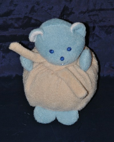 Peluche doudou ours bleu - peluche,