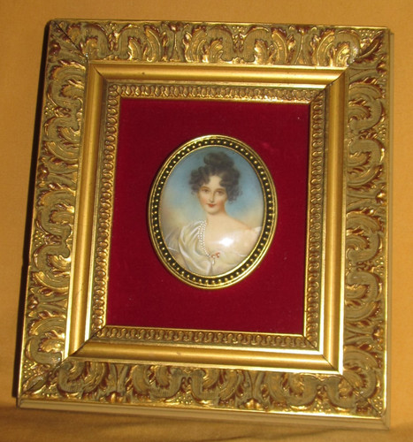 Peinture miniature peint - , main