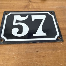 (v54) PLAQUE EMAILLEE EMAIL NUMERO DE RUE  N° 57