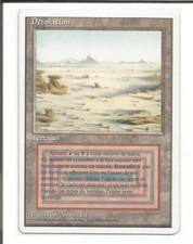 Désolation FWB Foreign White Bordered  Badlands VF Magic Revised French MtG 1994