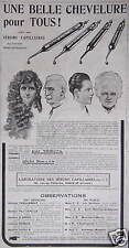 PUBLICITÉ LABORATOIRE DES SÉRUMS CAPILLAIRES UNE BELLE CHEVELURE POUR TOUS !