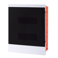 Armoire électrique encastrée 2 rangées | 24 modules - Boîte à fusibles blanche