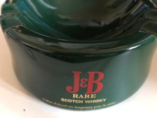 Grand cendrier rond bistrot publicitaire J&B Scotch Whisky vert