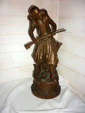 Louis Moreau le Zouave en régule à patine bronze H