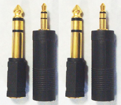 Stereo audio headphone plug - 2x,