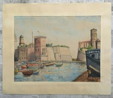 Aquarelle Paysage marin marine