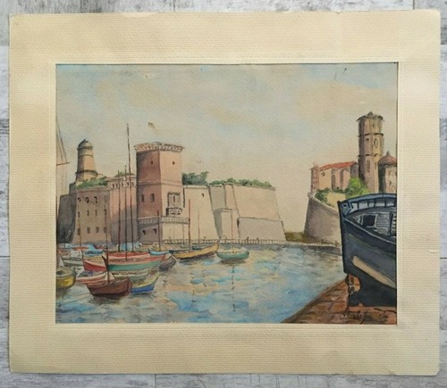 Aquarelle paysage marin - aquarelle, marine