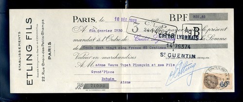 Etab etling fils paris - etab,