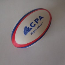 N9320 ballon rugby sport cyclisme CPA Soyez relax anti-stress design vintage 20e