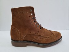 Gino Tagli Bottines Homme en Daim avec Lacets Et Fermeture Éclair - Bru ( Bruc