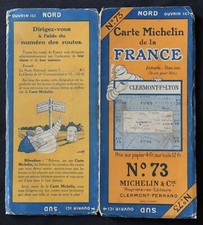 Carte 1926 MICHELIN 73 CLERMONT LYON Guide Bibendum pneu tyre map