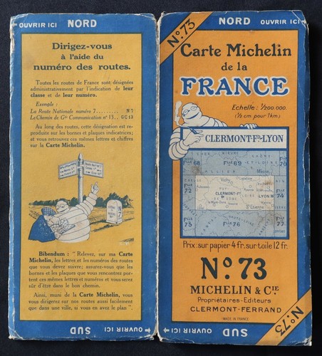 Carte 1926 michelin - 1926,