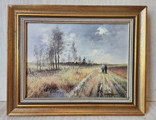 Charmant Tableau Signé Scène