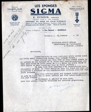 MARSEILLE (13) EPONGES & PEAUX DE CHAMOIS / SIGMA "E. XYNIDIS Directeur" en 1949