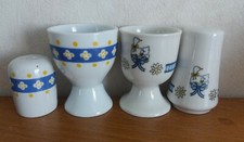 lot coquetiers salière sel poivre /faïence Françoise Saget Jessica/ oie / réf M5