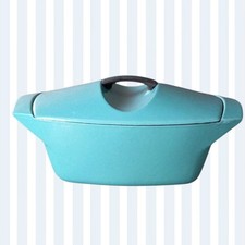  Cocotte en fonte émaillée Le Creuset 3.5 L  Coquelle Raymond Loewy .bleu 