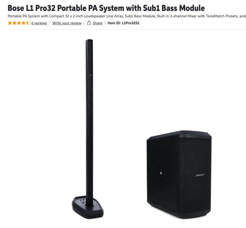 Bose pro32 line array - l1,