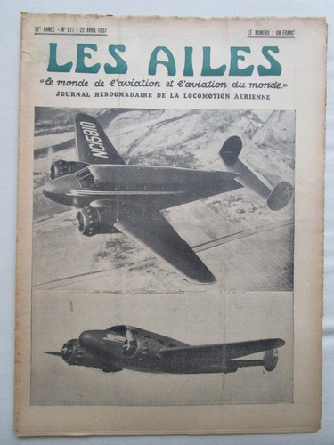 Ailes 1937 827 beechcraft - ailes, 18