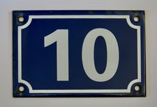10, numéro rue émaillé