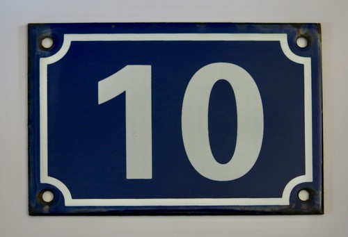 Numéro rue émaillé - 10,,