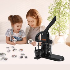 VEVOR Machine à Badges Presse à Badges de 25/32/58 mm avec 300 Kits de Boutons