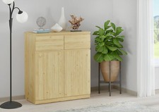 Sideboard Commode en bois avec 2 tiroirs et 2 portes Pin naturel