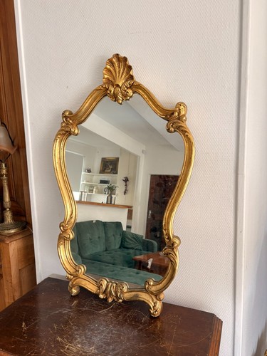 Ancien miroir murale - murale, doré