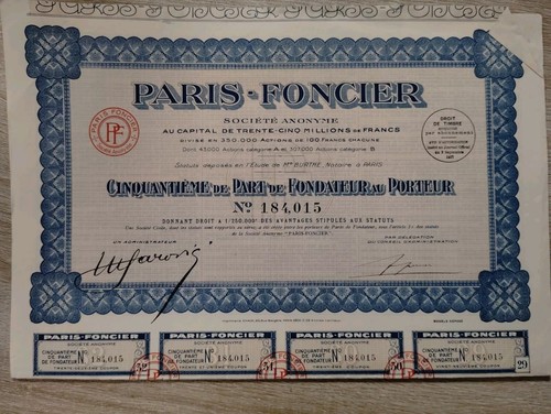 Actions titre au - titre, porteur
