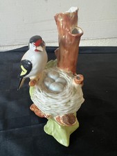 Le nid d'oiseau biscuit polychrome , Vase soliflore