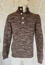 Pull marron avec laine et alpaga marque Sauvage Poésie (tro)