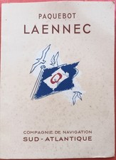1952 BROCHURE PAQUEBOT LAENNEC COMPAGNIE NAVIGATION SUD-ATLANTIQUE CROISIÈRE