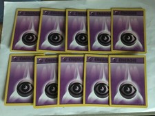 LOT 10 CARTES CARDS POKEMON SET DE BASE ENERGIE " PSYCHIC - PSY " WIZARDS 1999