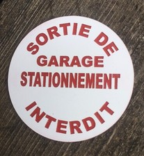 panneau SORTIE DE GARAGE