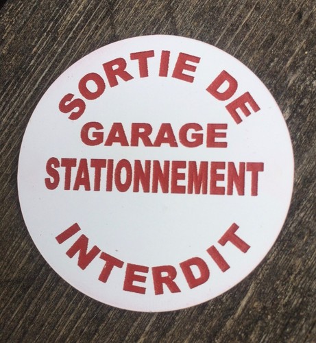 Panneau sortie garage - de,