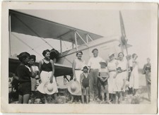 PHOTO ANCIENNE - VINTAGE SNAPSHOT - AVION CAUDRON RENAULT FAMILLE - PLANE 1
