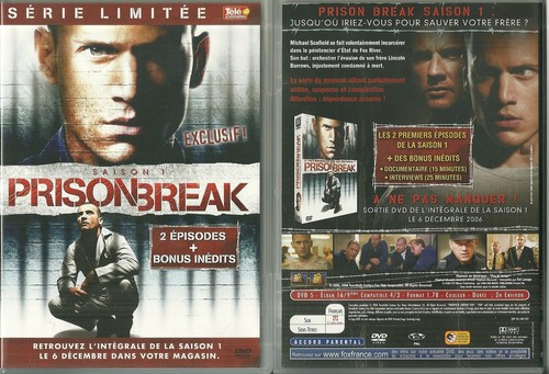 Dvd prison break - break, saison