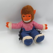 Ancienne peluche singe orange