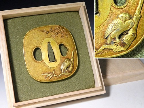 Nara school sentoku brass - brass, owl