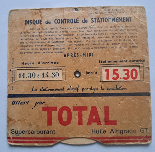 Disque contrôle de - de,
