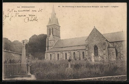 Cpa vast église de - vast,, l´Église